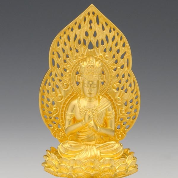 大日如来 - 純金製 総高10.5cm