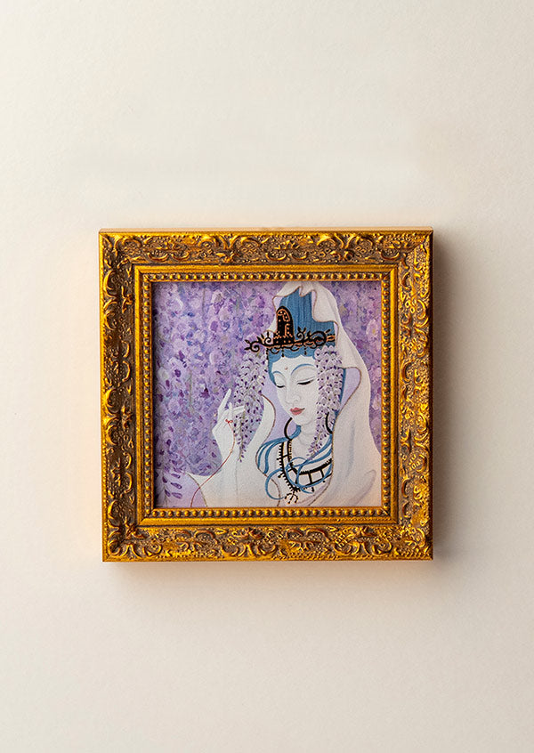 藤結び(5月) ミニ箔アート版画 木綿花作