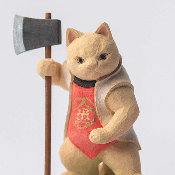 木彫りの金太郎猫 仏屋さかい作