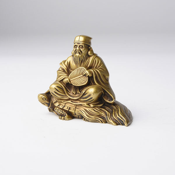 寿老人 合金製 古美色仕上げ 牧田秀雲原型