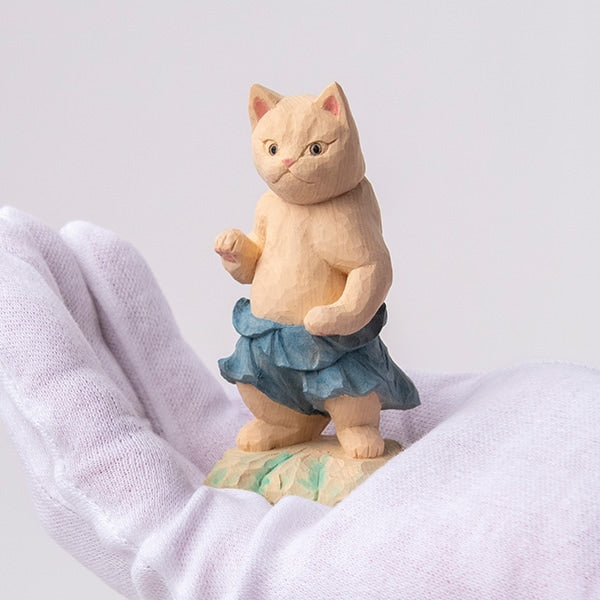 木彫りの金剛力士猫仏