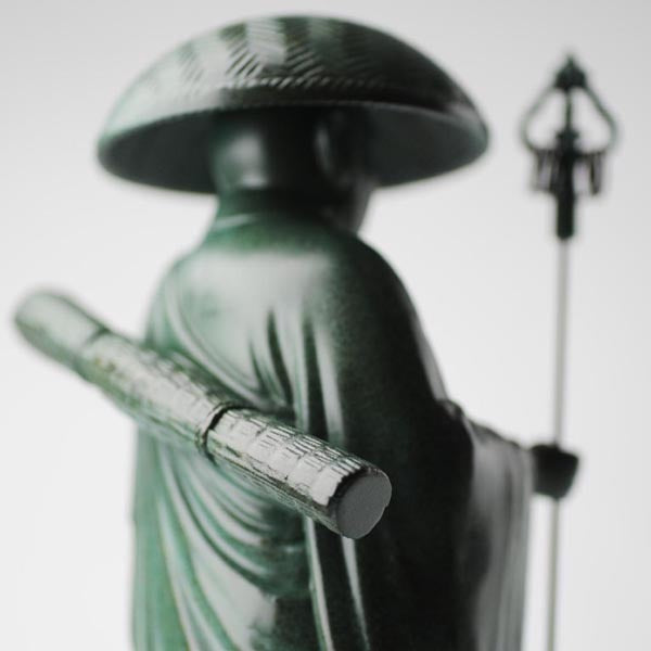 弘法大師(空海) - 総高24cm 青銅色 高岡銅器