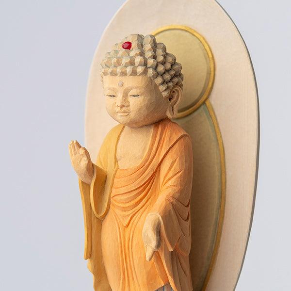 仏屋さかい 童仏 仏壇用御本尊「阿弥陀如来立像」浄土宗向け