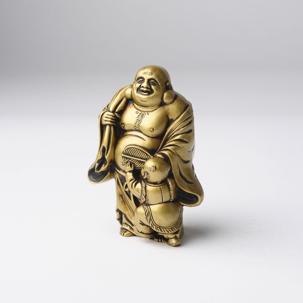 布袋 合金製 古美色仕上げ 牧田秀雲原型