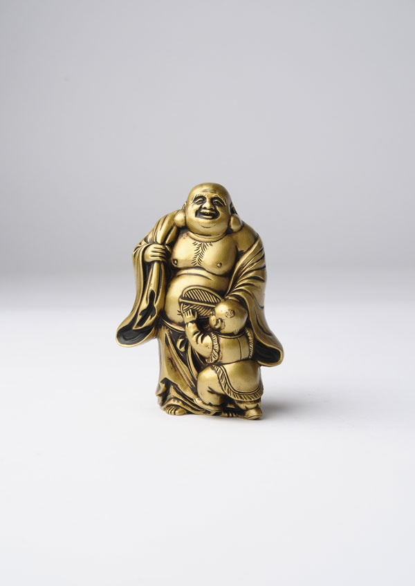布袋 合金製 古美色仕上げ 牧田秀雲原型