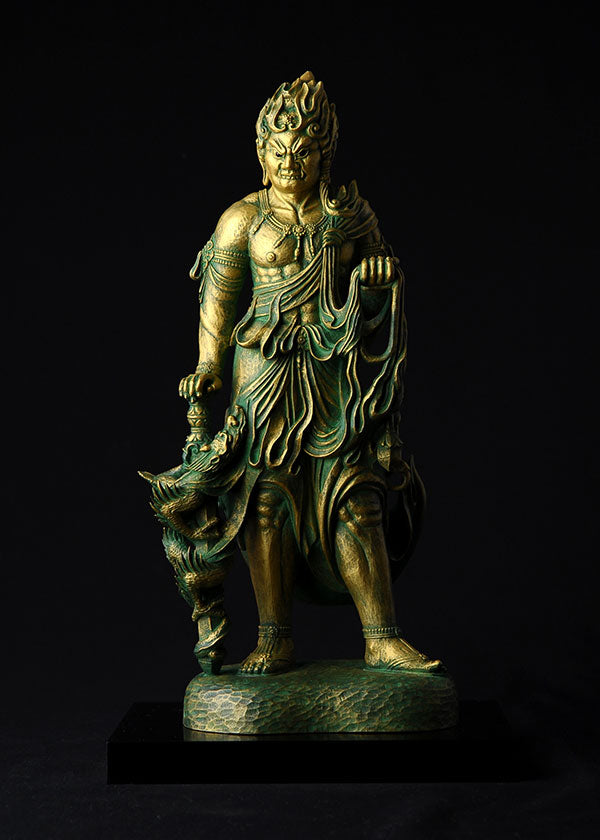 不動明王 - 総高30cm　原型・松久宗琳　蝋型　高岡銅器