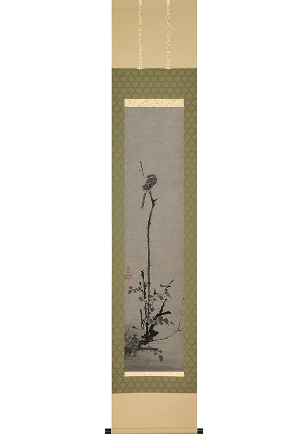 宮本武蔵 枯木鳴鵙図 掛軸（原寸大複製）