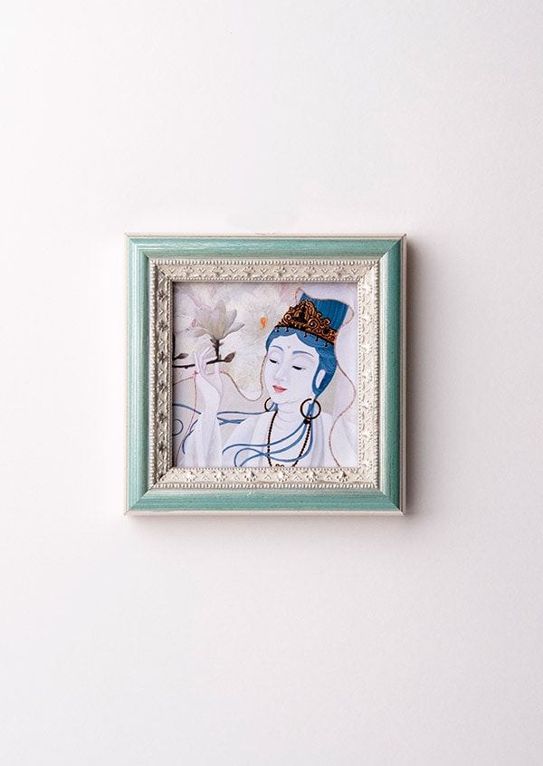 木蓮結び（3月） ミニ箔アート版画 木綿花作