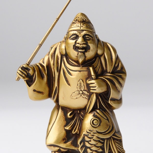 恵比寿 合金製 古美色仕上げ 牧田秀雲原型