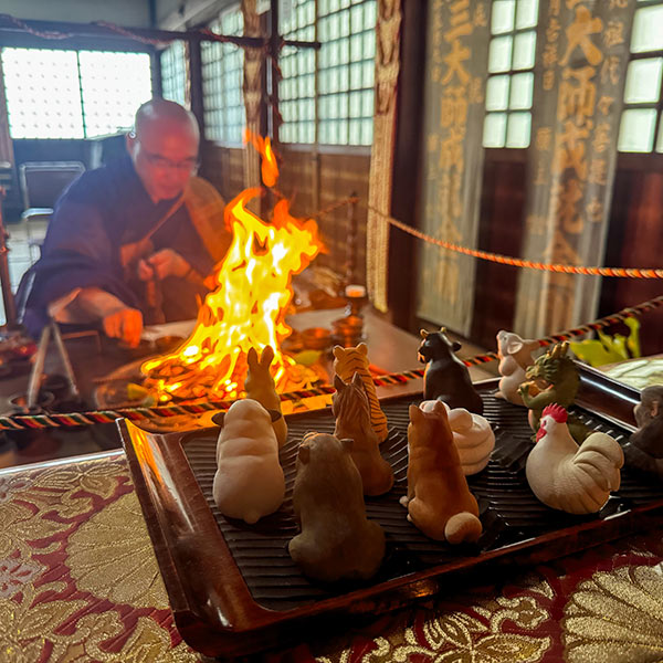 幸せを授ける十二支木彫りコレクション 申（さる）
