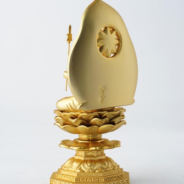 千手観音  - 合金製　純金メッキ仕上げ　総高15.5cm　高岡銅器
