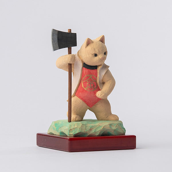 木彫りの金太郎猫 仏屋さかい作