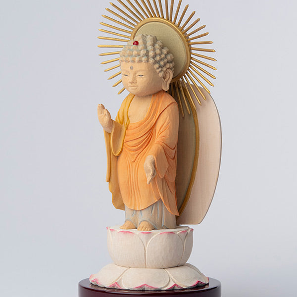 仏屋さかい 童仏 仏壇用御本尊「阿弥陀如来立像」本願寺派（御西向け）