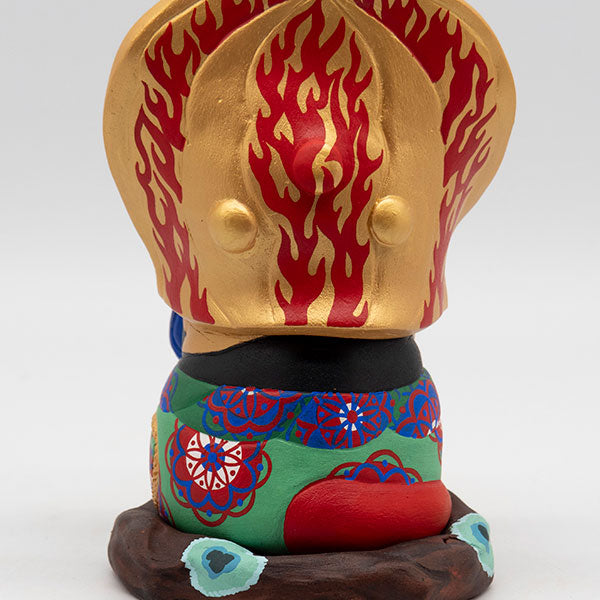 チビデカクン 不動明猫 台座付き 黒
